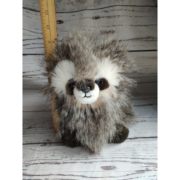Aurora Soft Fluffy Plush Raccoon Baby Woodland Stuffed Animal Doll 9” Toy - Picture 5 of 9